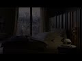 Rainy Night Out The Window In The Cozy Room | Rain with thunder sounds to sleep, study and relax