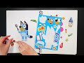 BLUEY STICKER BOOK MAKEOVER | MUM, DAD, BINGO, BLUEY AND FRIENDS FUNNY FACE STICKERS ACTIVITY