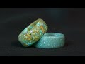 Crushed Turquoise and Gold Leaf in resin looks INCREDIBLE