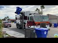 Recycling Garbage Truck Day After Christmas Collection