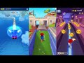 Fire Sonic Boom vs Super Mario from Subway Surfers All Stars vs Classic Sonic - Sonic Dash