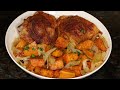 Delicious Roasted Chicken Thighs & Sweet Potatoes - Perfect Chicken Thighs Recipe | AnitaCooks.com