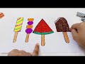 How to Draw an Ice Cream Popsicle Easy    | Draw Cute Ice Cream Tower #drawwithwanu