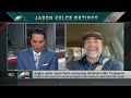 Jason Kelce was ONE OF A KIND - Jeff Saturday salutes Kelce retiring after 13 seasons | SportsCenter