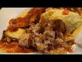 Japanese egg soft-boiled omelette rice (omurice) Japanese Street Food in Korea / Korean Street Food