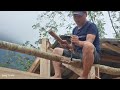 Process of building a dining room frame specifically for chicks to eat | Dang Thi Mui