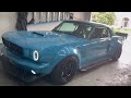 KEN BLOCK HOONICORN INSPIRED Widebody 1966 Mustang Body Swapped Onto 2018 Mustang Chassis in 10 mins