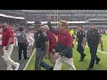 Rammer Jammer, Alabama players, Nick Saban celebrate after road win at Texas A&M