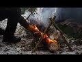 Solo Winter Bushcraft Trip - Old School Camping and Cooking - Sleeping in a Wool Blanket