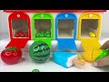 Oddly Satisfying Garage l 4 Soccer Balls FROM 4 Color ASMR Garage AND Rainbow Beads & Cutting ASMR