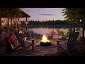 Relaxing Campfire with River Flow in a Lakeside Forest | Ultimate Soundtrack for Sleep & Relaxation