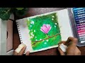 Flower Drawing With Oil Pastels || Drawing Pictures With Oil Pastels @Therainbowhut