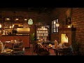 Cozy Coffee Shop Ambience with Relaxing Jazz Music, Rain and Crackling Fireplace Sounds to Relax
