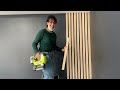 Modern Living Room Design Part 1 | DIY Wood Slat Wall