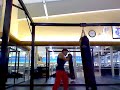 Rapid punching by a 65 year old Army Paratooper Veteran on a 200 lb heavy bag