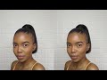 HOW TO DO A BLUNT CUT PONYTAIL ON SHORT NATURAL HAIR (R100 / US$ 5.73) | 4C HAIR | NO HEAT