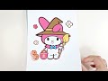 [Sticker ASMR] 💓Satisfying Decorate with cute Sanrio Characters💓| 산리오 스티커 꾸미기 놀이 | サンリオステッカー遊び🌈