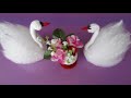 Cisne de lana / manualidad artesanal / wool swan 💚 MIRA MIRA