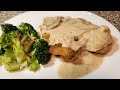 Cooking with a Gamer - Breaded Chicken with a Creamy Mushroom and Onion Sauce.