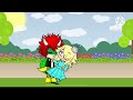 Bowser kissing Rosalina