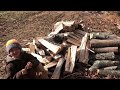 Splitting Wood with our New Oregon 30 Ton SPLITTER