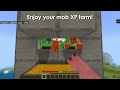 Easiest Mob XP Farm for Minecraft Bedrock 1.20! (No Spawner)