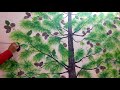 Celebrate Christmas Making Pine Tree Wall Painting | Babita Keshan