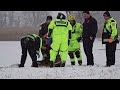 Deer Fallen Through The Ice Gets Rescued