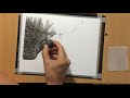 Waterfall Drawing With Charcoal