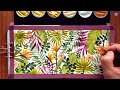 Easy and Relaxing Tropical Doodle: Watercolor Tutorial