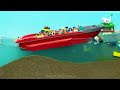Lego Landslide & Surprise Sinkhole Experiment - Lego City - Lego Dam Breach Experiment