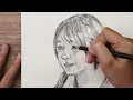 Real time step by step portrait sketch tutorial