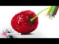 Drawing CHERRY with Color pencil | Tutorial for BEGINNERS
