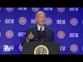 WATCH LIVE: Biden delivers remarks during campaign event at IBEW union conference