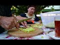 Stuffed Eggplant Pickle with Vegetables - Harvesting From Garden