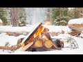 Winter Fireplace in Snow - 10 hours  Full HD - Study, Sleep, TV