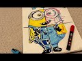 Drawing Bob the Minion in 4 Styles: PART 4
