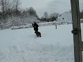 Backyard snow with Graycee!