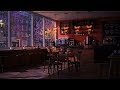 Rainy Night and Coffee Shop Ambience with Rain Sounds & Relaxing Jazz Music