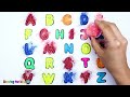 Vẽ và tô màu Bảng Chữ Cái | Bé Học Tô Màu | Glitter Alphabet A to Z Coloring Pages For Kids