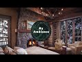 Fireplace in a Cozy Bedroom - Winter Ambience - ASMR