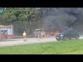 Caminhão pegou fogo 🔥 na subida da Imigrantes.