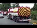 [Extreme large Tanker!] German Fire Apparatus responding to major fire drill!