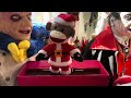 Gemmy 2011 Animated Sidestepper Sock Monkey in Santa Suit Christmas Decor (Song: Jingle Bells)🎅☃️🎄