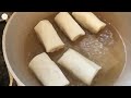 【簡易創意料理】:: 酥脆鮮蝦春捲 :: 簡易炸物 :: Cheese spring rolls stuffed with shrimp :: 當日一餐 meal of the day