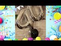 Siver confetti latex balloons bouquet with solid onyx black & chrome silver | milestone Birthday
