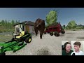 Ambulance Saves People from Bear Attack and Building Crash | Farming Simulator 22