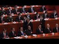 Unedited sequence of former Chinese president Hu unexpectedly leaving Congress | AFP