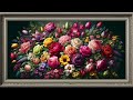 TV Wallpaper | Eternal Bouquet: A Canvas of Nature's Splendor #framedart #wallpaper #art