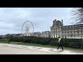 Paris France - Paris  Christmas walk - Musee du Louvre, Christmas market, Place Vendôme - 4K HDR